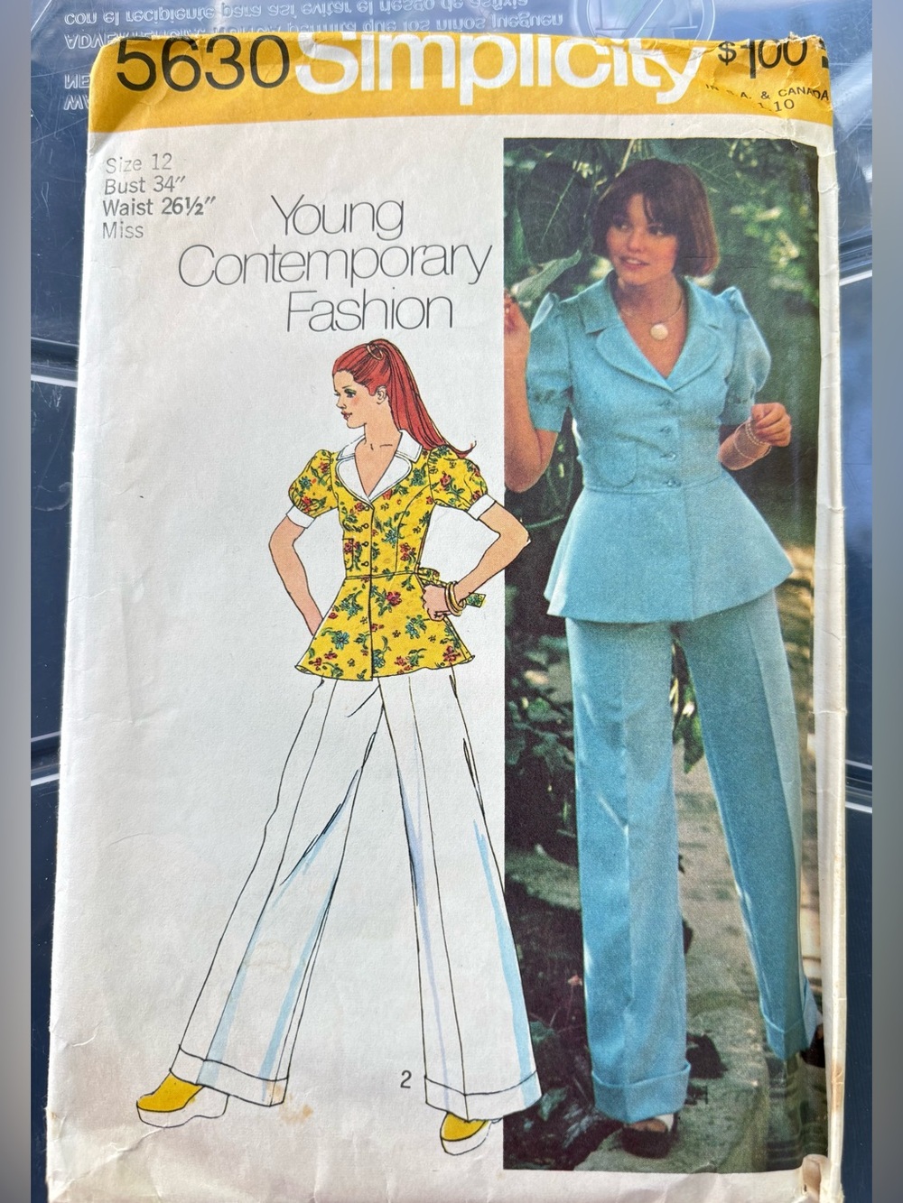 Vintage 1970s Simplicity Pattern 5630 for Misses’ Unlined Jacket and Pants